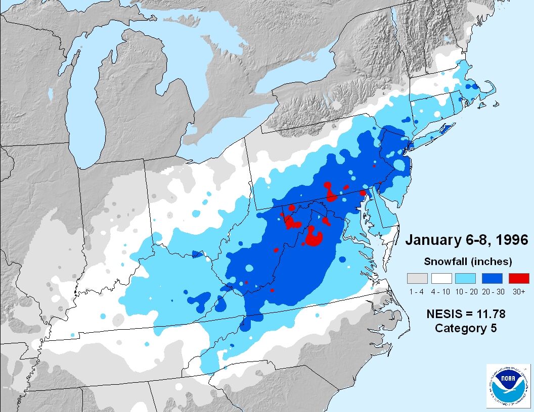 Snowfall totals